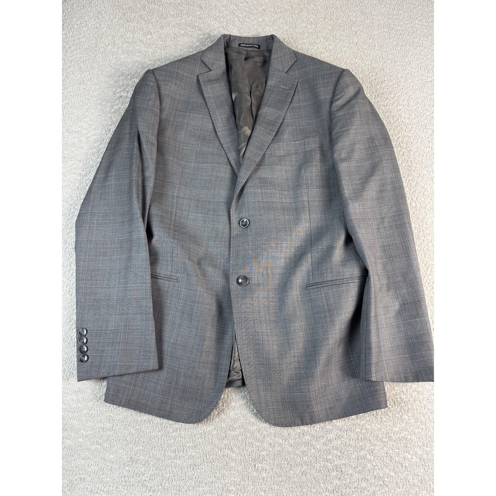 J.‎ Hilburn Blazer Mens 41R Gray Wool Tailored Fit Vitale Barberis Canonico